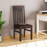 Minimal Solid Sheesham Wood Chair (Walnut Finish)